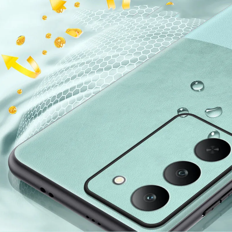 ل Realme 14 V60 Pro C75 4G gt7 T neo 7 توربو se حافظة جلدية مقاومة للصدمات غطاء من جلد الغنم غطاء سيليكون لـ Realme 14x Funda