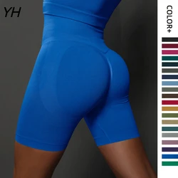 High Waist Seamless Shorts For Women Push Up Scrunch Butt Yoga Shorts Running Fitness Slim Leggings Female Short Pants