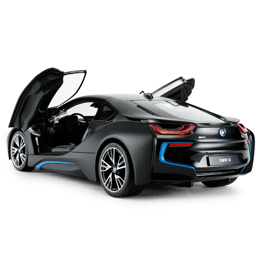 RASTAR 1/14 BMW I8 RC Car Model 4.8V 600mAh Battery LED Lights RC Open The Doors Free wheels Toy Gift For Adults