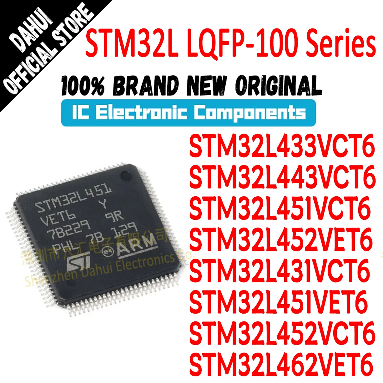 STM32L433VCT6 STM32L443VCT6 STM32L451VCT6 STM32L452VET6 STM32L431VCT6 STM32L451VET6 STM32L452VCT6 STM32L462VET6 IC Chip LQFP-100