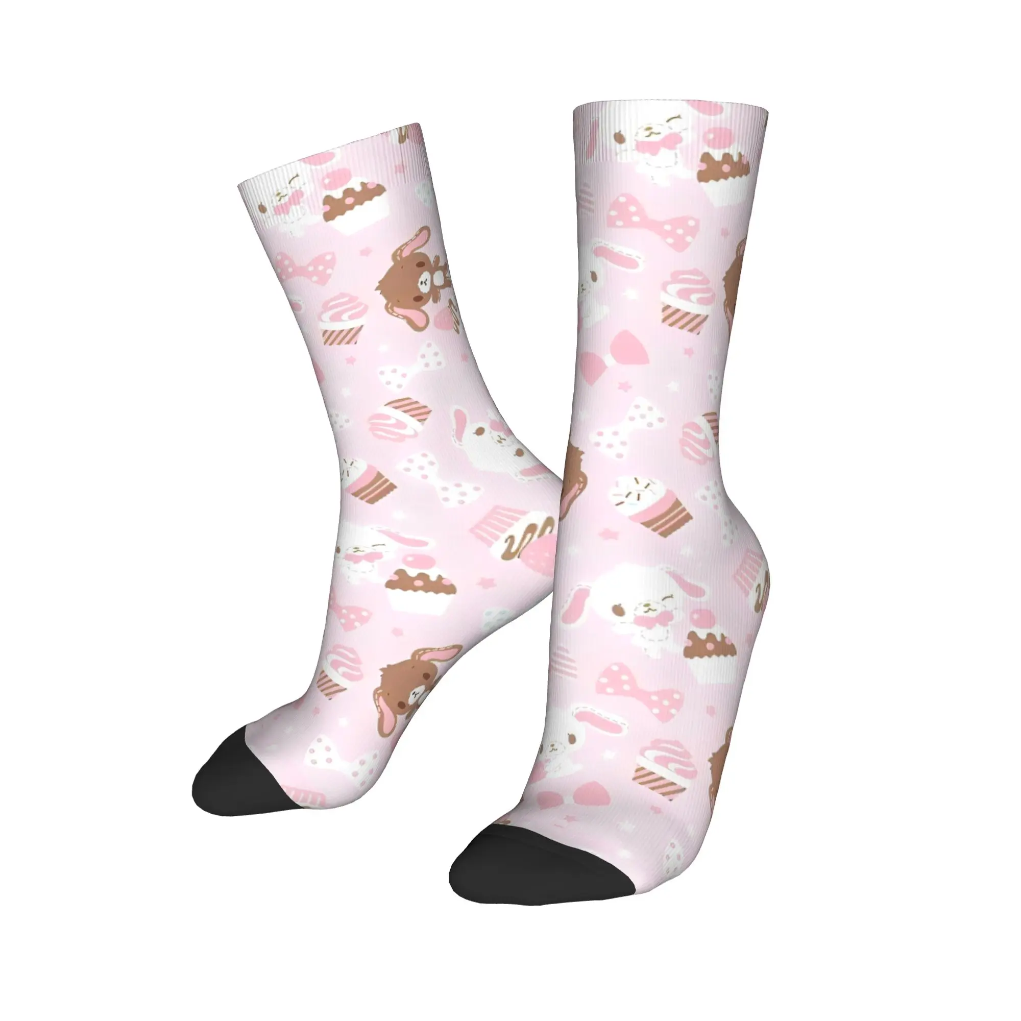 شتاء دافئ ملون النساء الرجال الكرتون Sugarbunnies الجوارب عدم الانزلاق جوارب لكرة القدم ،