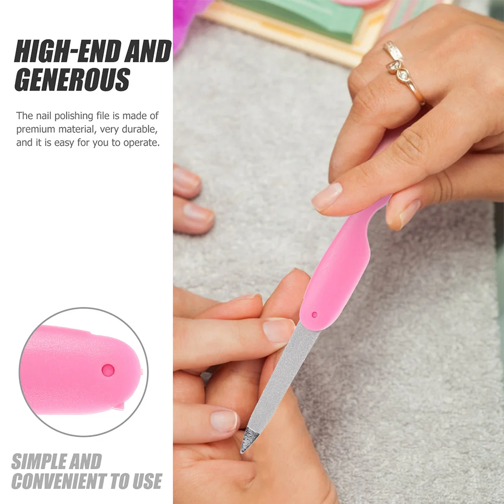 8pcs Folding Reusable Metal File Strips Premium Nail Nail File Set Shaping Tool Portable Manicure Pedicure Kit