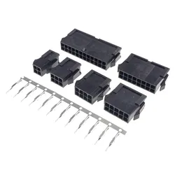 10 Sets 3.0mm Micro-Fit 3.0 Connector Female Housing 2 4 6 8 10 12 14 16 18 20 22 24 P Panel Mount Ears + Terminal Molex 43020