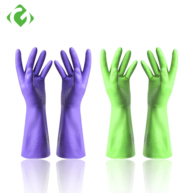 Household Gloves Durable Water-proof  Rubber Cleaning Gloves Clothes Dishe Washing Car Cleaning Medium thickness Comfortable Hot