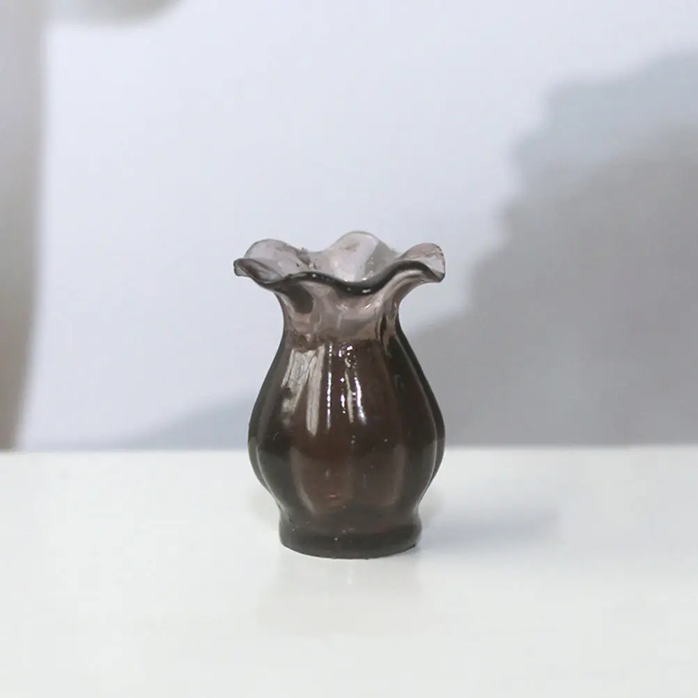 

5Pcs Miniature Vase Resin Mini Adornment Small Glass Bottle Mini Home Decoration Simulation Props Play House Accessories
