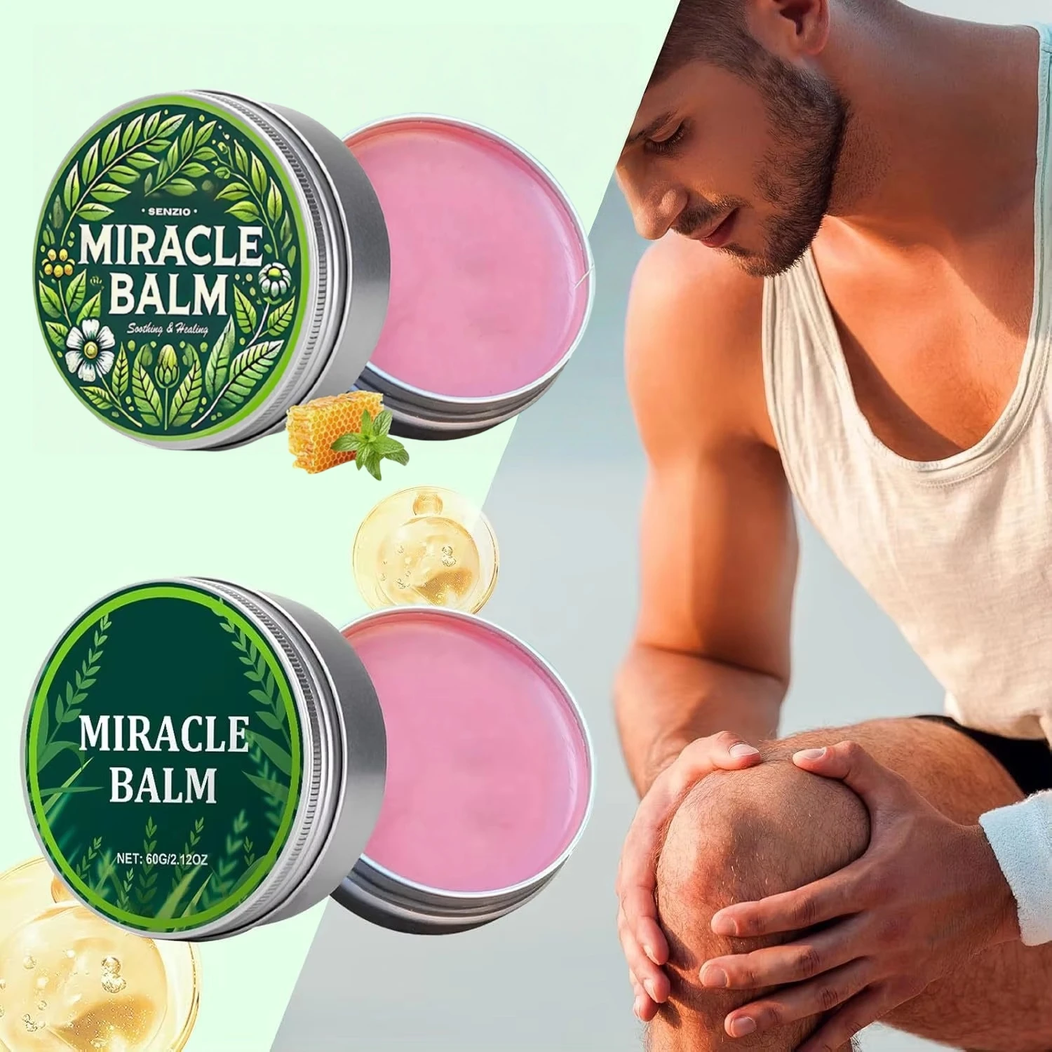 Crema calmante para las articulaciones, bálsamo relajante para aliviar las articulaciones de cuerpo completo, mejora la vitalidad, alivia la molestias en las articulaciones, bálsamo milagroso para el cuidado de las articulaciones, 30g