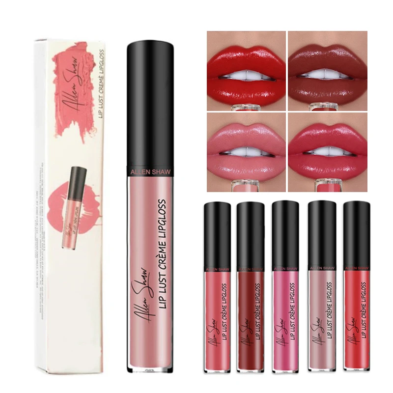 Nude Creamy Semi Lipgloss Waterproof Long Lasting Moist Lip Gloss Plumper Liquid Lipstick Lips Tattoo Makeup Lip Tint Lip Gloss