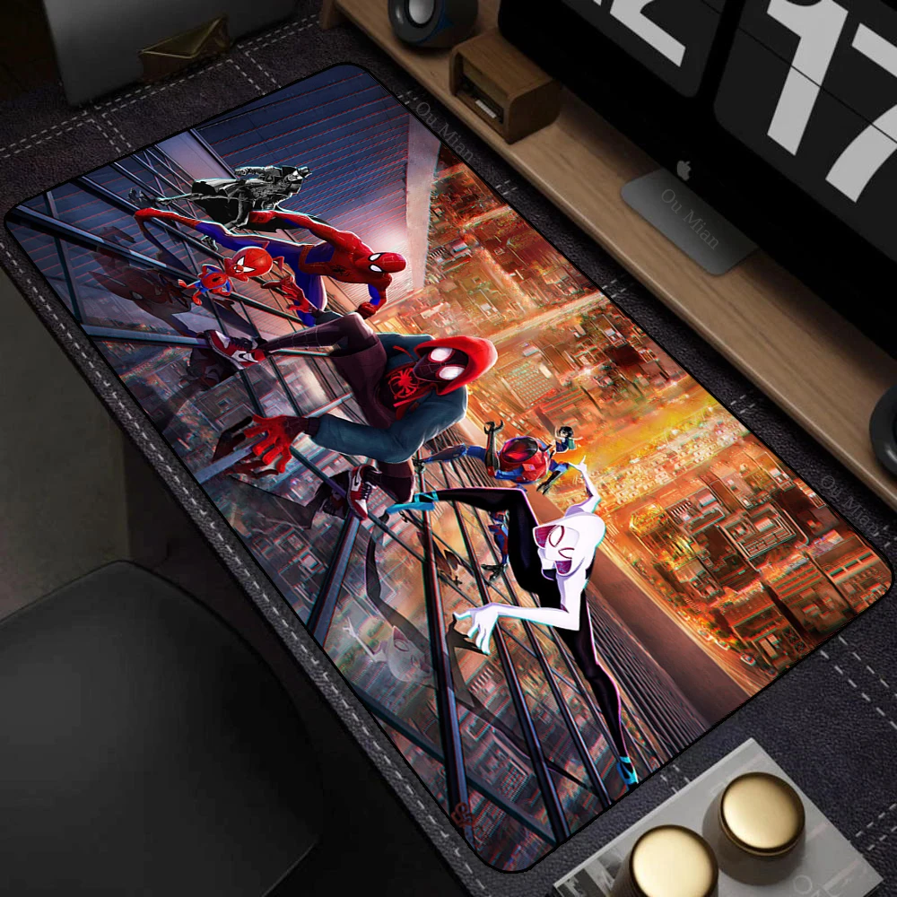 

Коврик для мыши с изображением Человека-паука, игровой коврик для клавиатуры и мыши, нескользящий резиновый настольный коврик для ПК-геймеров
