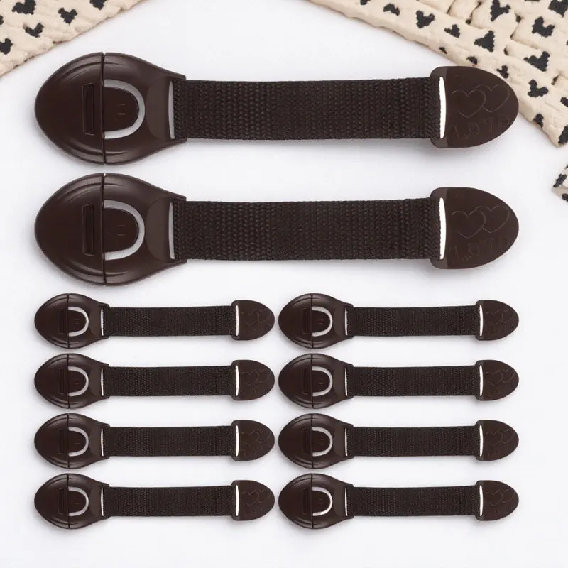 12Pcs Fabric Safety Locks for Babies Multi Use Cabinet Drawer Refrigerator Window Door Toilet Seat Lock Child Safety Locks Baby