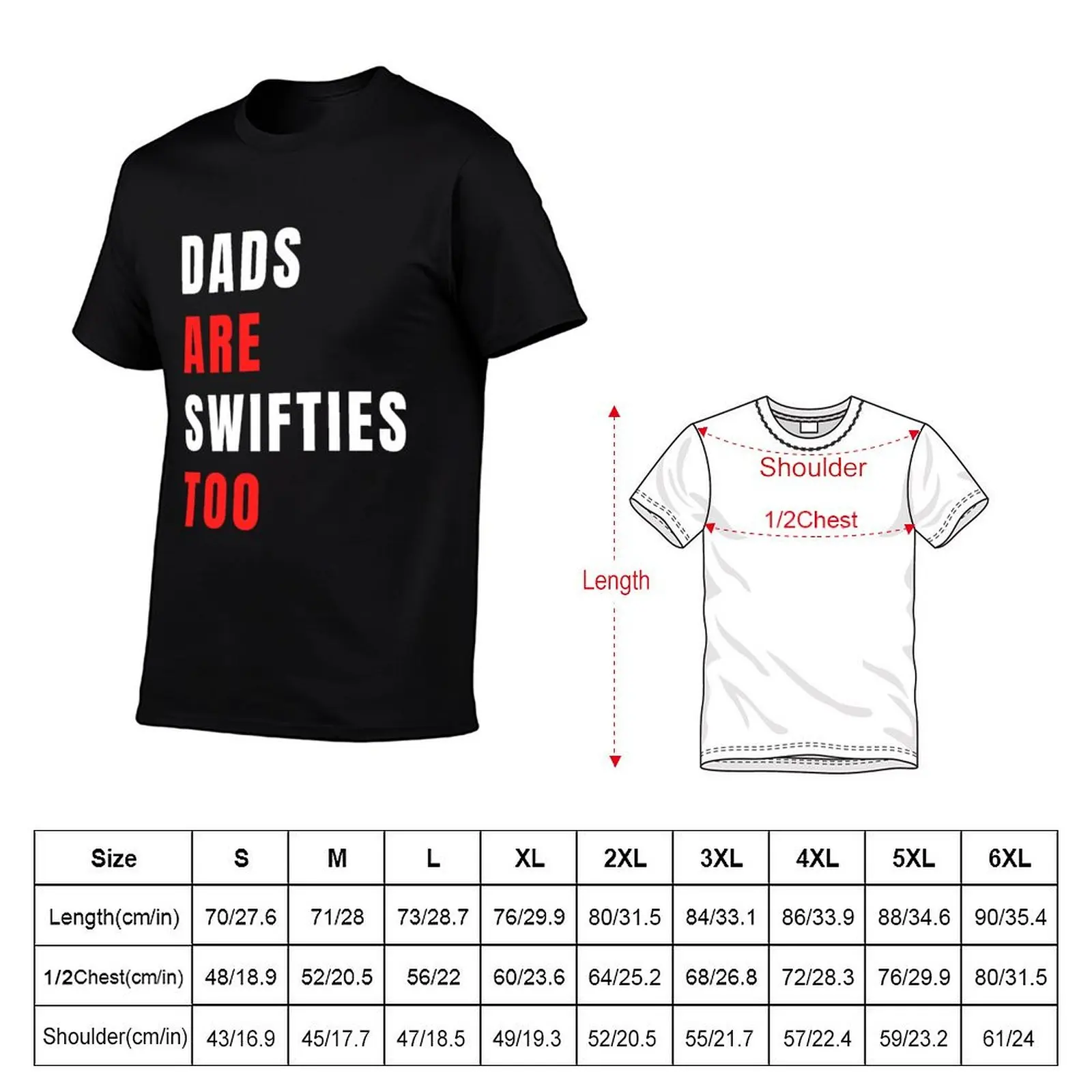 dads are swifties too T-Shirt Basic Casual Short Sleeve Cotton Shirt