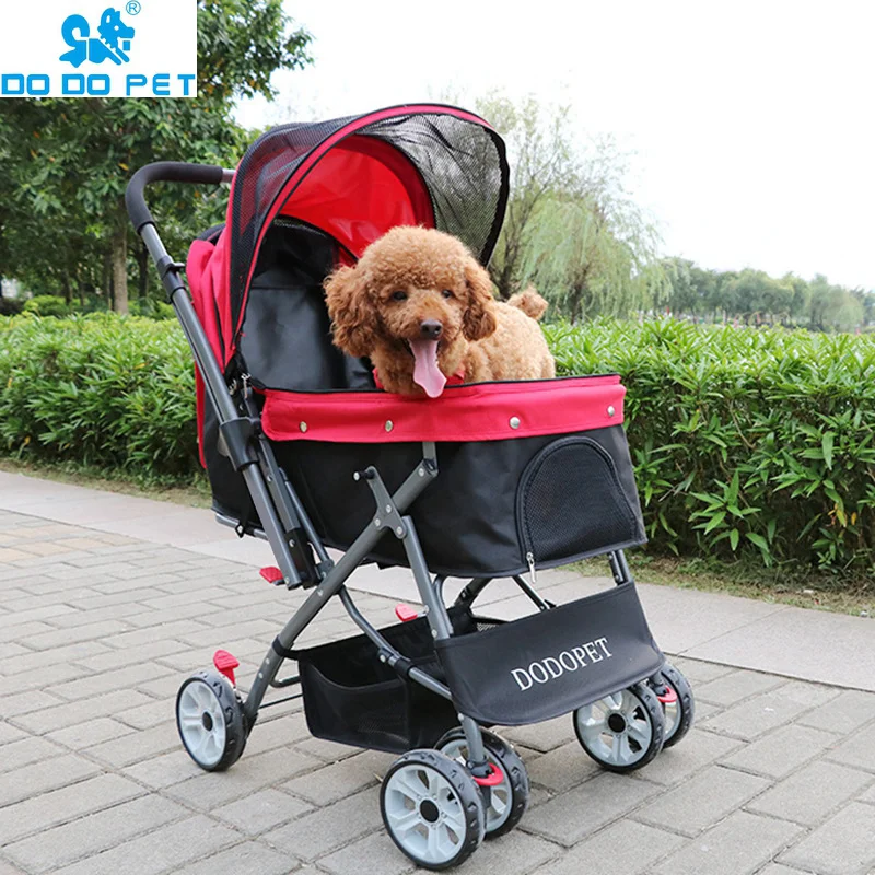 High Quality Large Four Wheels Folding Pet Dog And Cat Travel Carrier Carriage Portable Luxury Pet Stroller