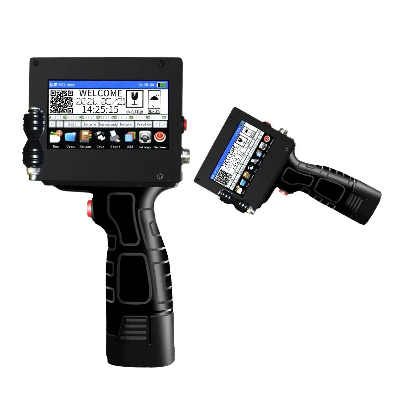

Hand Held Machine Jet Handjet Portable Printing Eggs Batch Coding Handled Rotary Ink Balloon Cardboard Gun Inkjet Printer