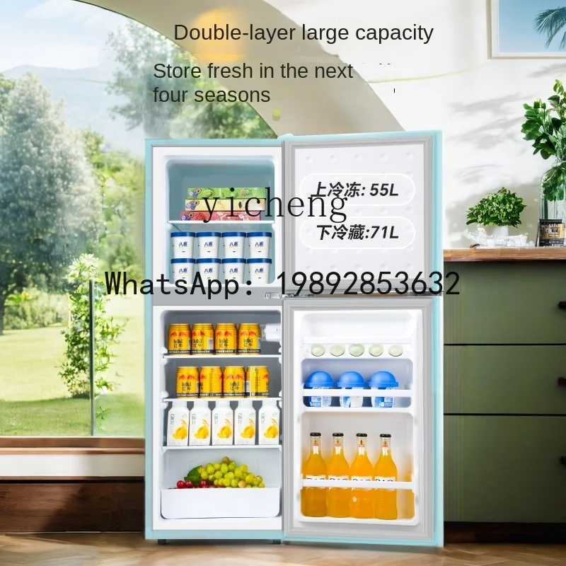 BX  First-Class Energy Efficiency Retro Mini Refrigerator Household Small Apartment Mini Single Energy-Saving Refrigerator