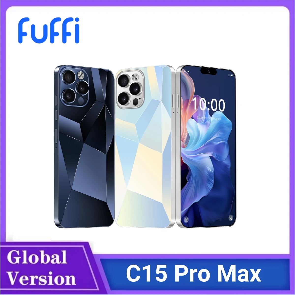 FUFFI-C15 Pro Max,Smartphone Android,6.3 Inch,3+32GB ROM,3500mAh Battrey,Cell Phone,Google Play Store,5+8MP,Mobile Phones