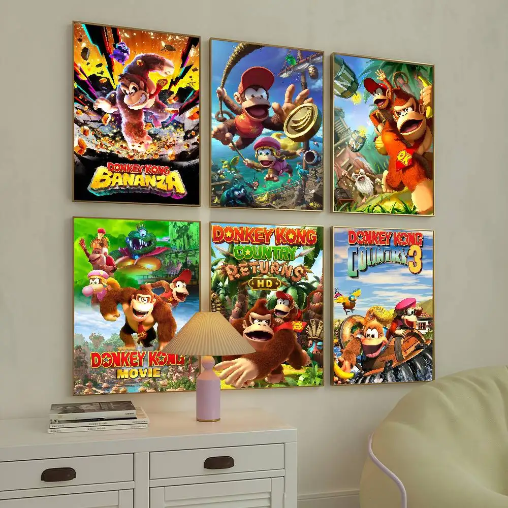 Jogo d-donkey k-kong cartaz adequado para casa sala de estar quarto escritório bar decoração de parede adesivo