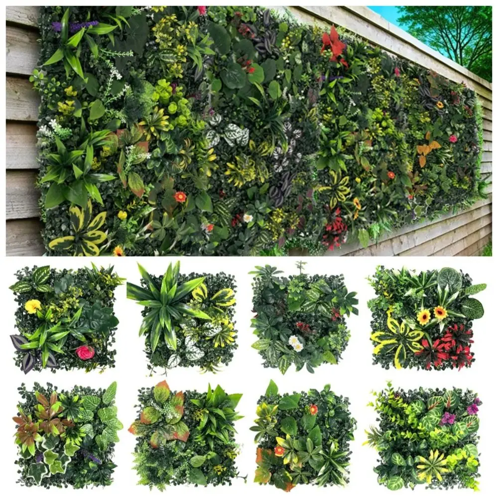 

DIY Artificial Plant Wall Panel Sunflower Eternal Life Artificial Eucalyptus Carpet Green No Watering Fake Green Grass Mat