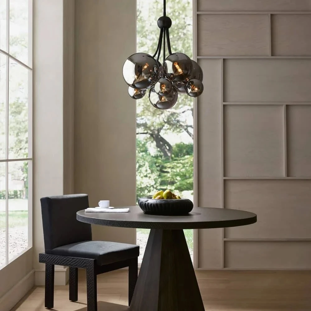 Modern Loft Living Room Glass Chandelier Lighting Vintage American High Ceiling Chandeliers Household Dining Room Ceiling Light