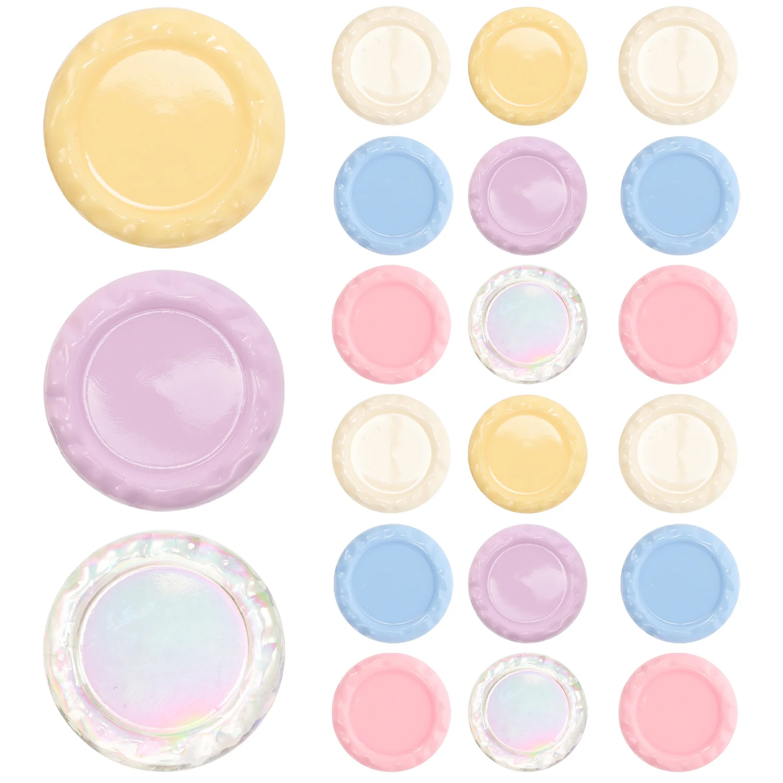

30Pcs Bright Round Discs Mini Flatback Charms DIY Phone Case Decorations Colored Charms for Hairpin Craft Accessories