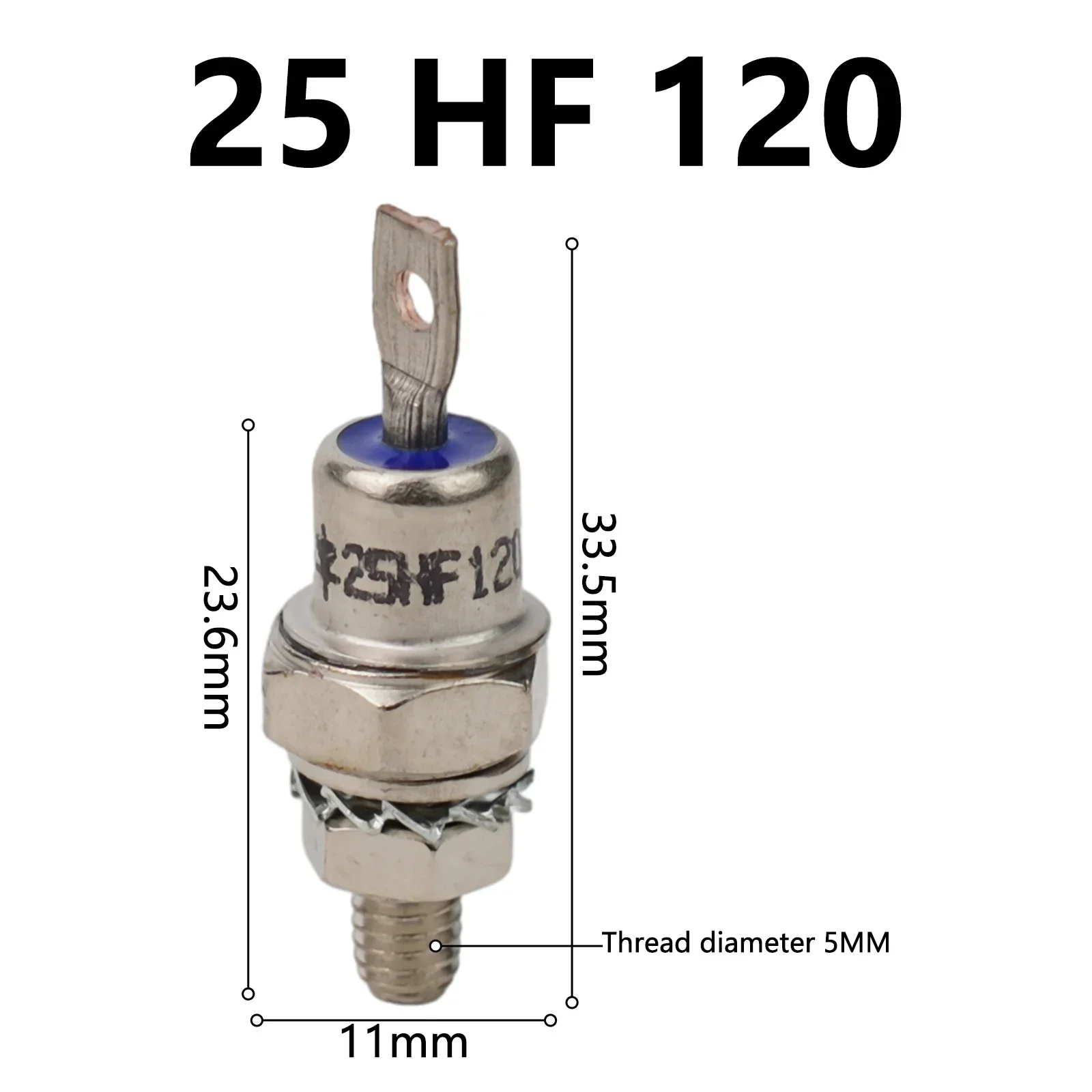 1db 85A/40A/25A 1200V Alakszerű cathode/negative Anód Ászokcsavar Buggyan Dióda Egyenirányító Dióda accessor