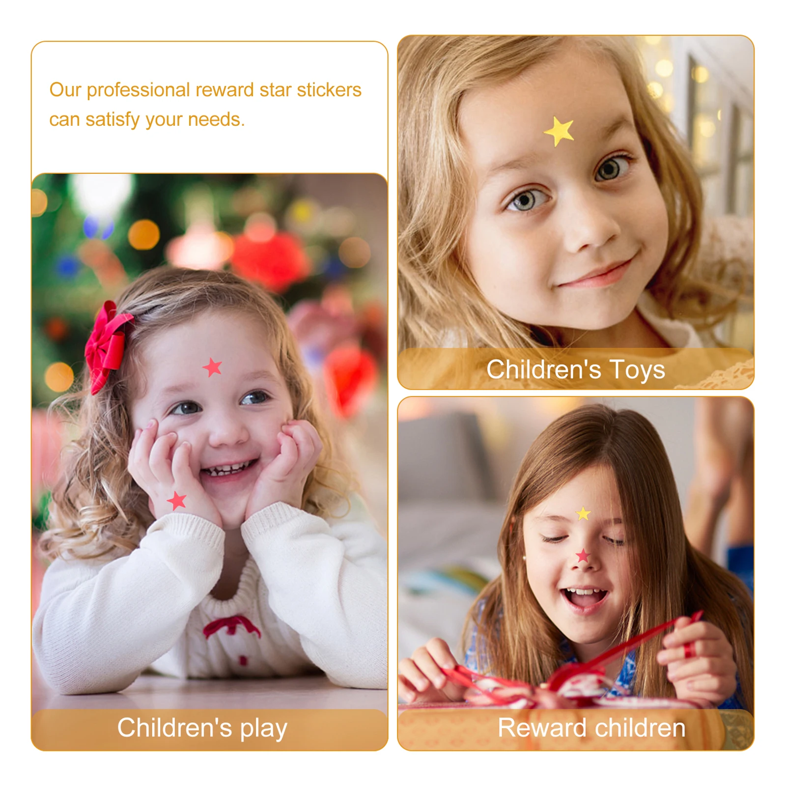 

Kids Reward Stickers 30 Sheets Star Decals Kindergarten Decorative Removable Safe Neat Edges Creative Star Stickers