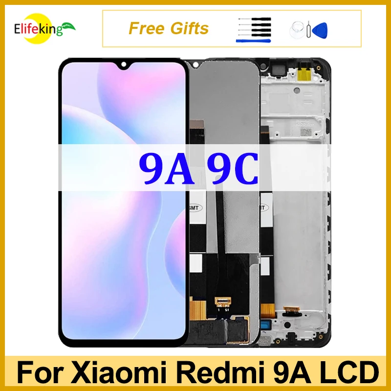 

Для Xiaomi Redmi 9A Дисплей ЖК-дисплей с сенсорным экраном и дигитайзером для Redmi 9C Замена ЖК-дисплея 6,53 дюйма Запчасти для ремонта панели в сборе