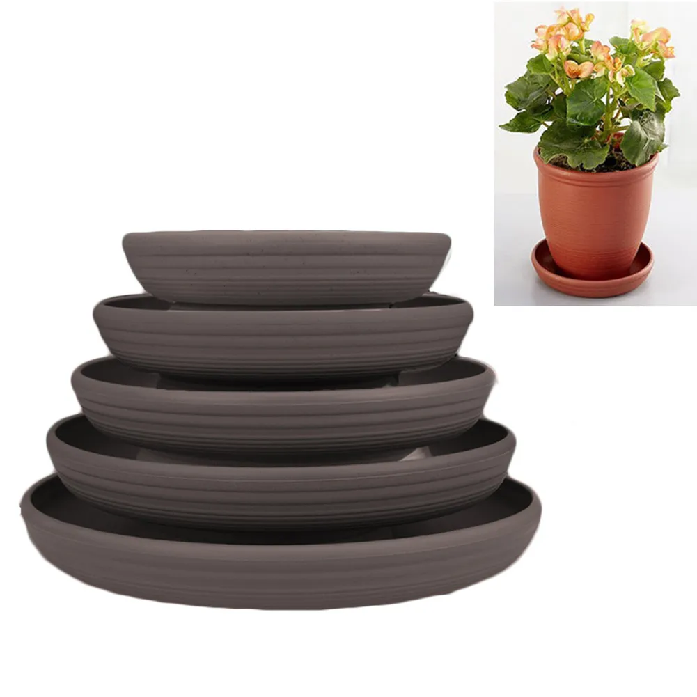 Round Succulent Plant Flower Pot Saucer Tray for Indoor Outdoor Garden Decor Use with Breathable Water Saving Design