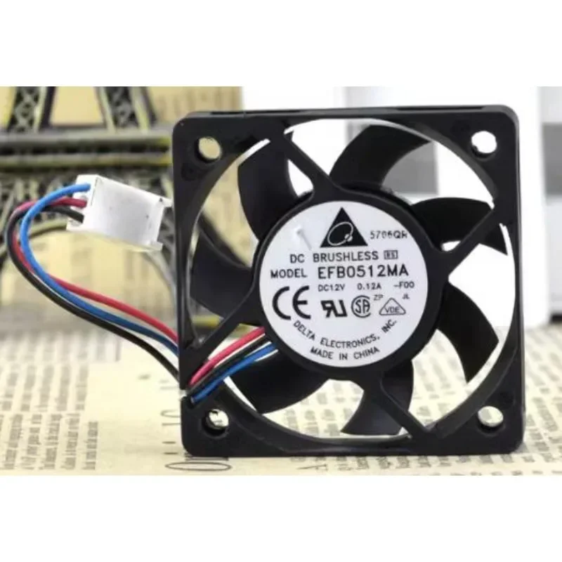 مروحة تبريد وحدة المعالجة المركزية لـ Delta EFB0512MA ، محول تردد 3 أسلاك ، قياس السرعة ، مروحة تبريد جديدة ، DC 12V ، 0.12A ، 5 mi ، 50x50x10mm