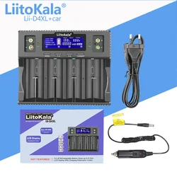 LiitoKala Lii-D4XL Smart Charger Compatible with 3.7V Li-ion 3.2V LiFePO4 1.2V NiMH/Cd AA AAA 9V Battery