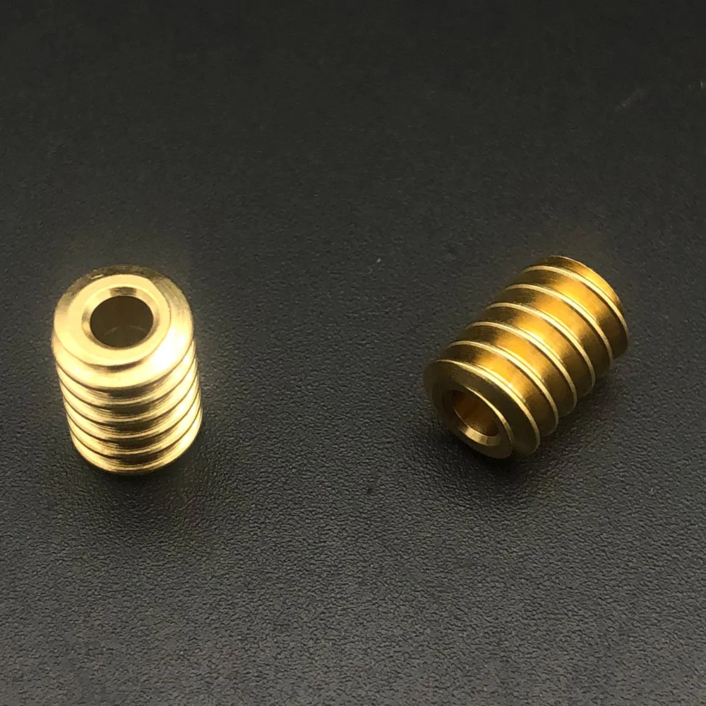 100Pcs 0.5M 7MM Brass Worm Gear Reduction 0.5 Modulus Aperture Bore Hole 3MM 2.98MM 3A Helix Angle 4°46′ Length 10MM Single Head