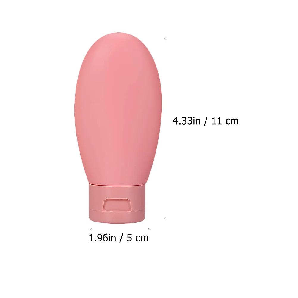 Botellas de aseo portátiles de silicona, contenedores rellenables a prueba de fugas de 60Ml para cosméticos, champú, loción, esencial de viaje, 3 uds.