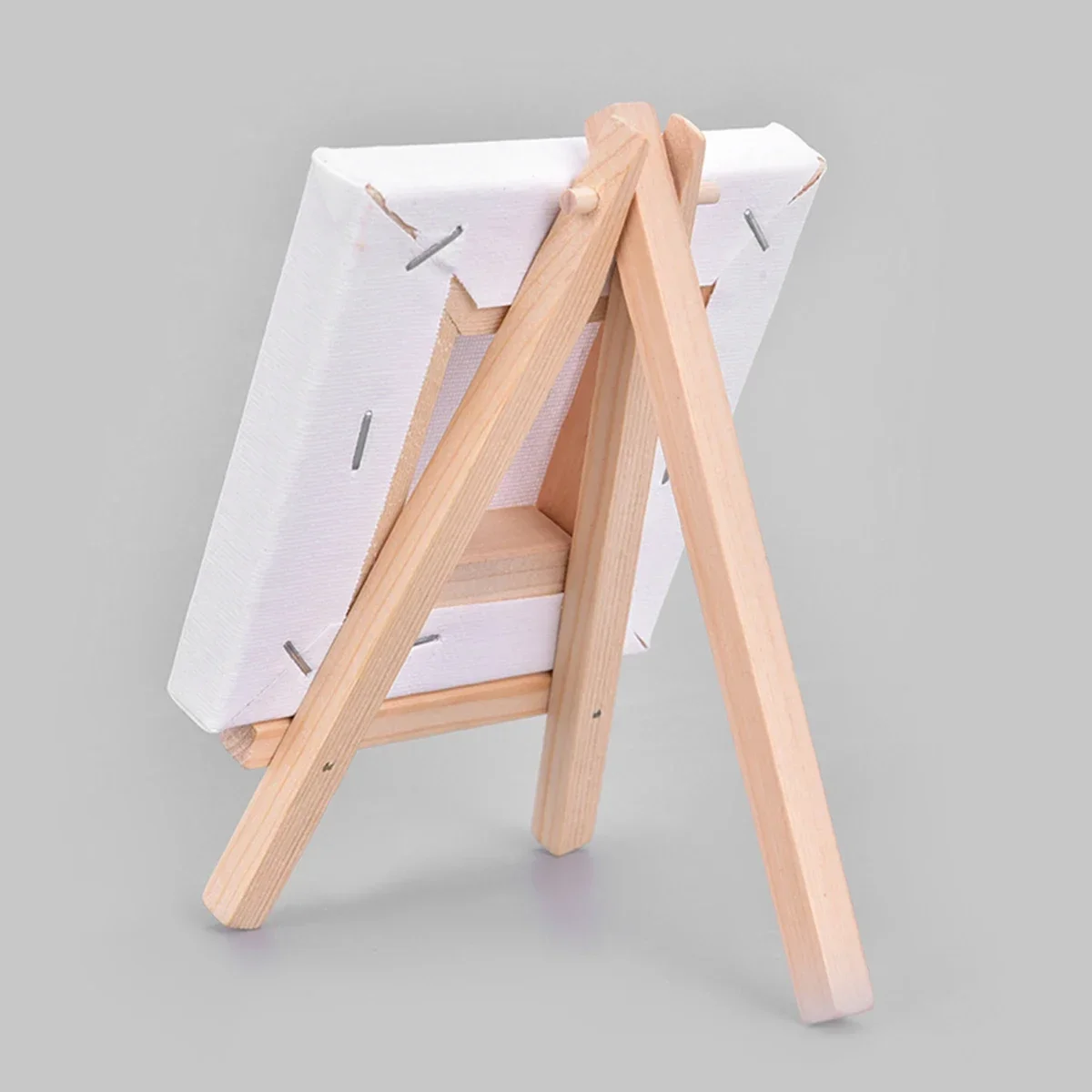 10pcs Wood Mini Easel Frame Desktop Triangle Display Stand Wedding Table Card Stand Holder Children Painting Craft Artist Tripod