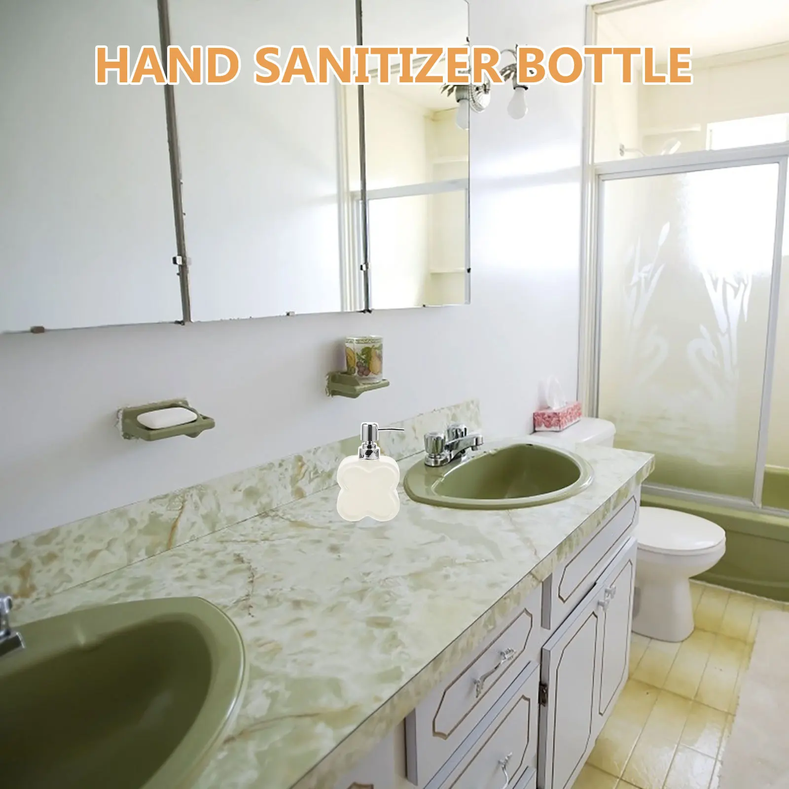 

Refillable Ceramic Soap Dispenser Press Pump Bottle for Shower Gel Liquid Soap Lotion Shampoo Bathroom Use Practical