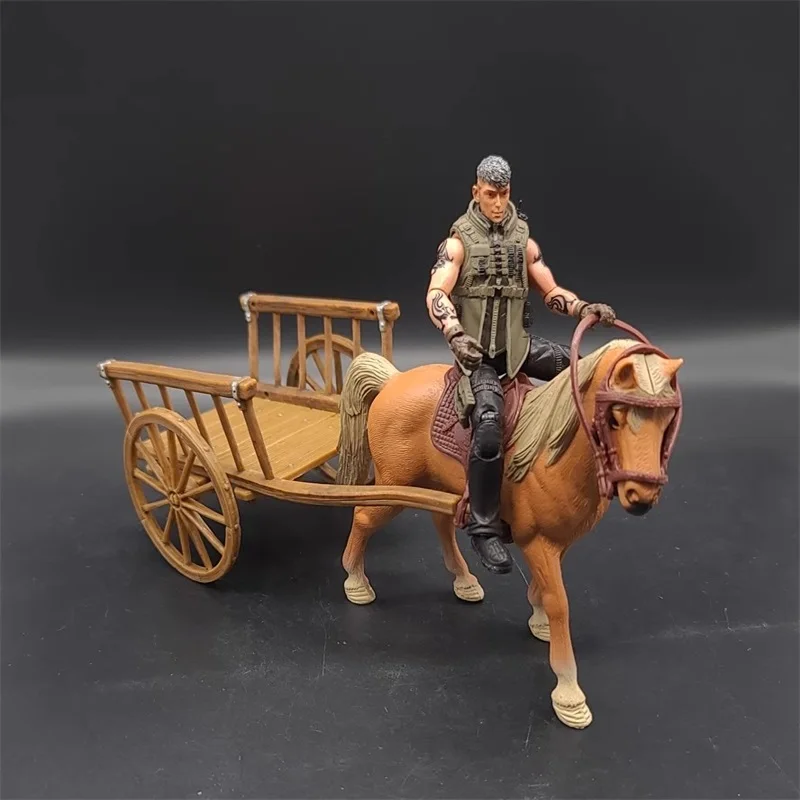 1/18 Ancient Soldier Scene Prop Accessories Horse Carriage Model Toy Fit 3.75'' Action Figure Body In Stock