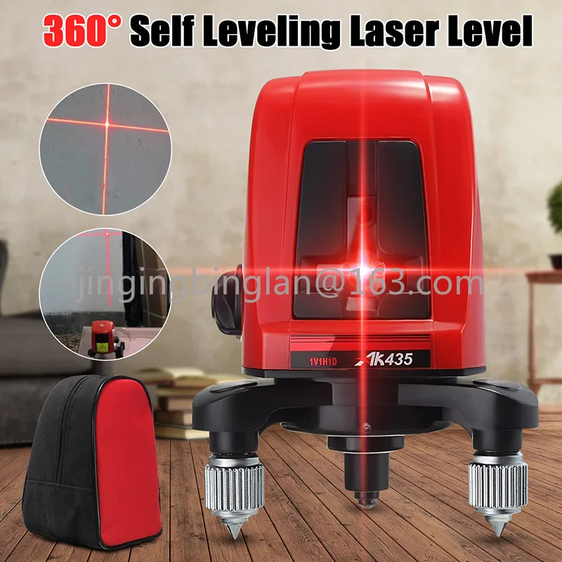 Portable 360-degree red light level, laser 2-line high-precision strong light fine-line infrared automatic leveling instrument