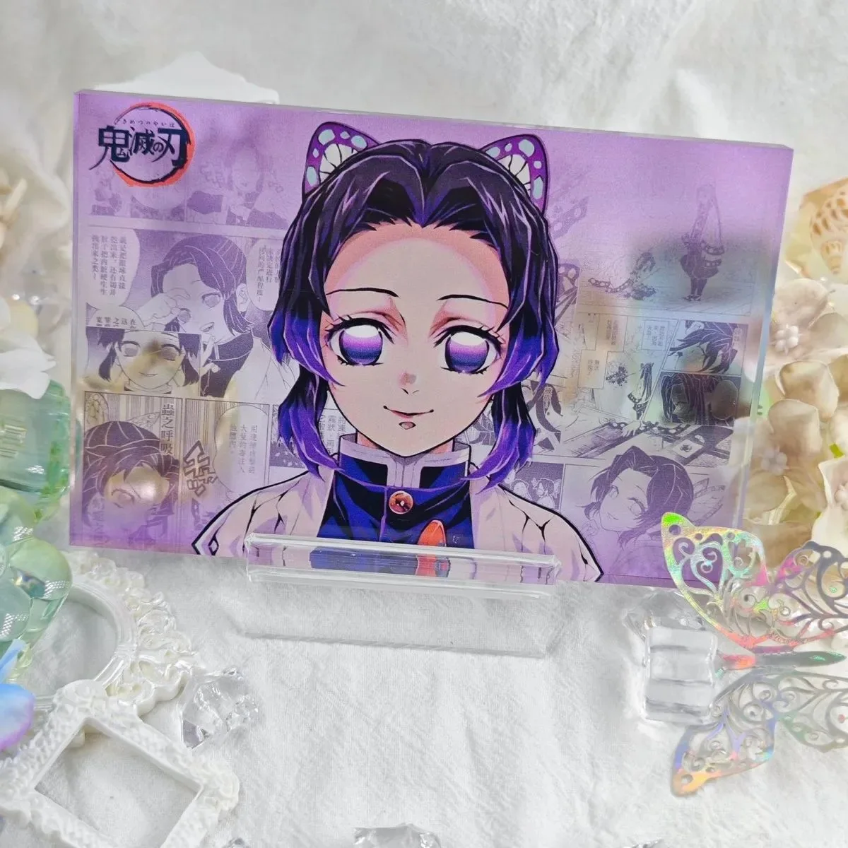 ゴースト消滅ブレード富岡義勇水柱蝶昆虫耐久柱高透明アクリルレンガ