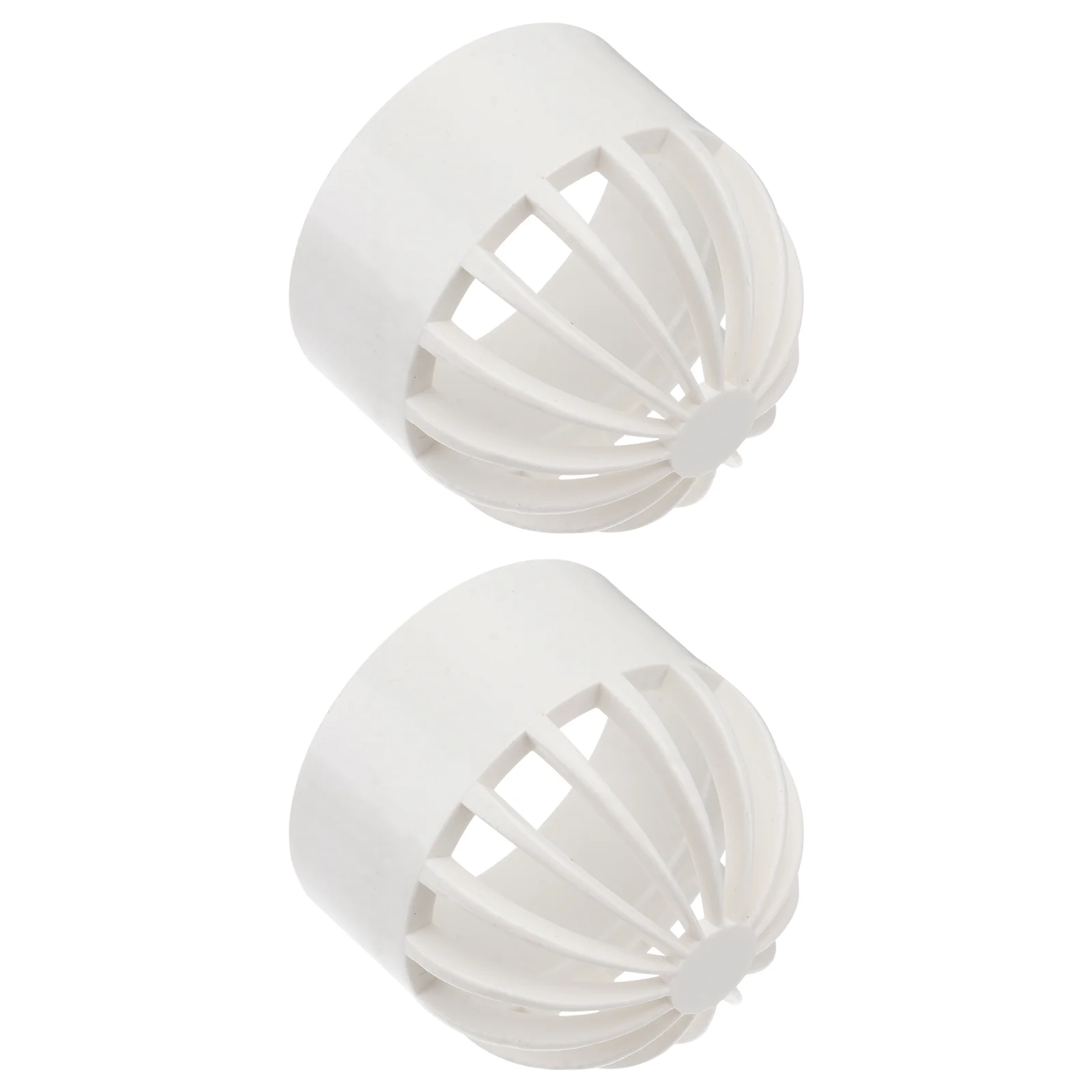

2 PCS Jar Pvc Breathable Cap Plastic Water Accessories Permeable Cover for Aquarium Tank Fish Pond Filter Screen Net White