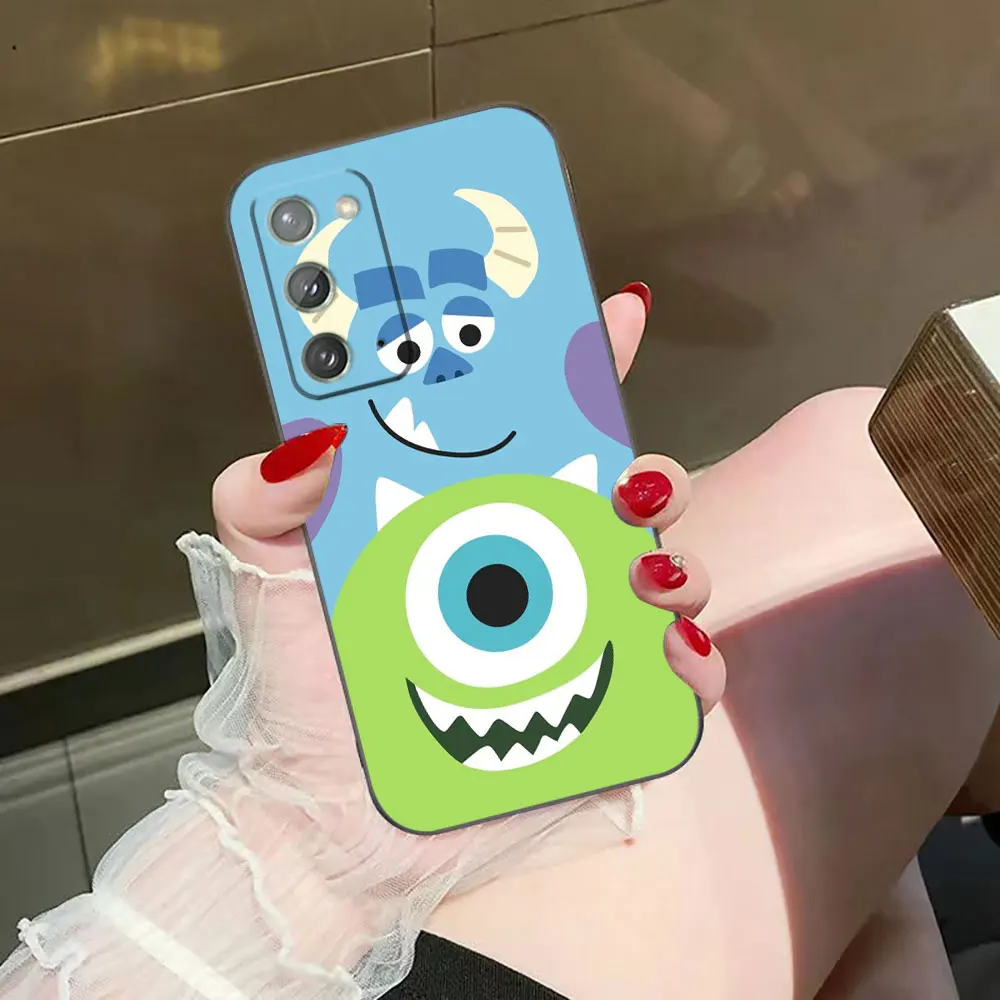 Sulley Girl Boo Monsters Inc جراب هاتف لسامسونج A03 A03S A04 A05S A06 A12 A13 A24 A30 A50 A70 A80 نوت 10 20 M23 M53 حافظة
