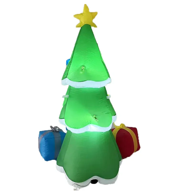 

Cross-border Christmas tree with gift box Outdoor holiday garden decoration Luminous ornament Inflatable air mold