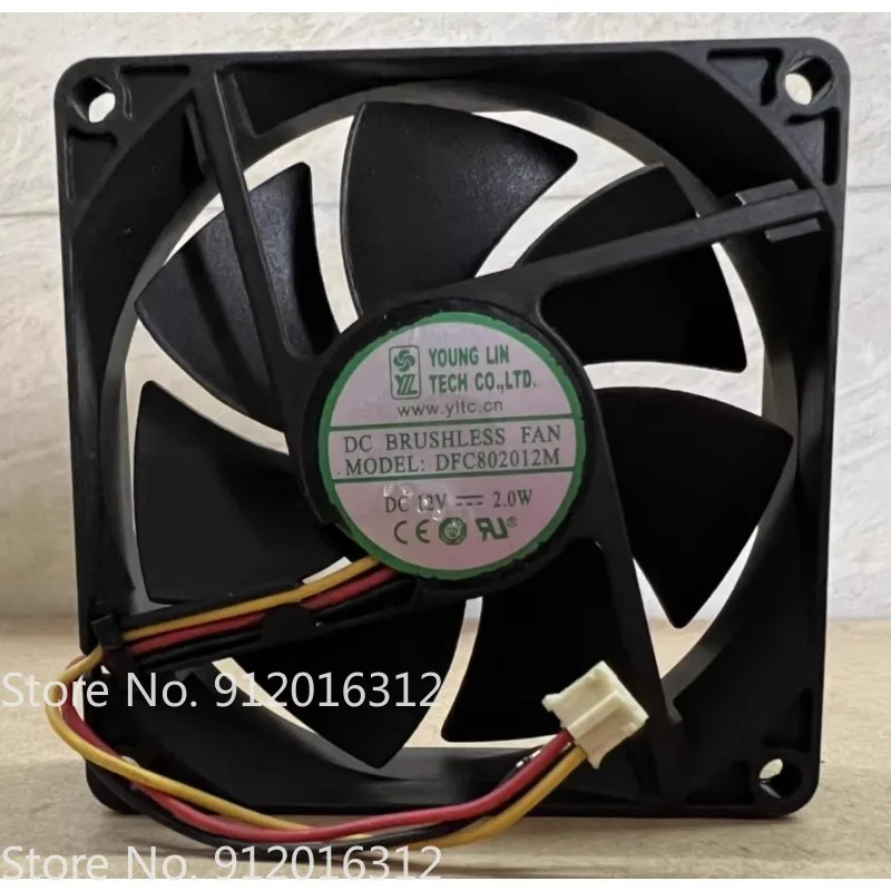 

Новый вентилятор охлаждения для YONGLING 8020 DFC802012M DC12V 2.0W, 80*80*20 мм