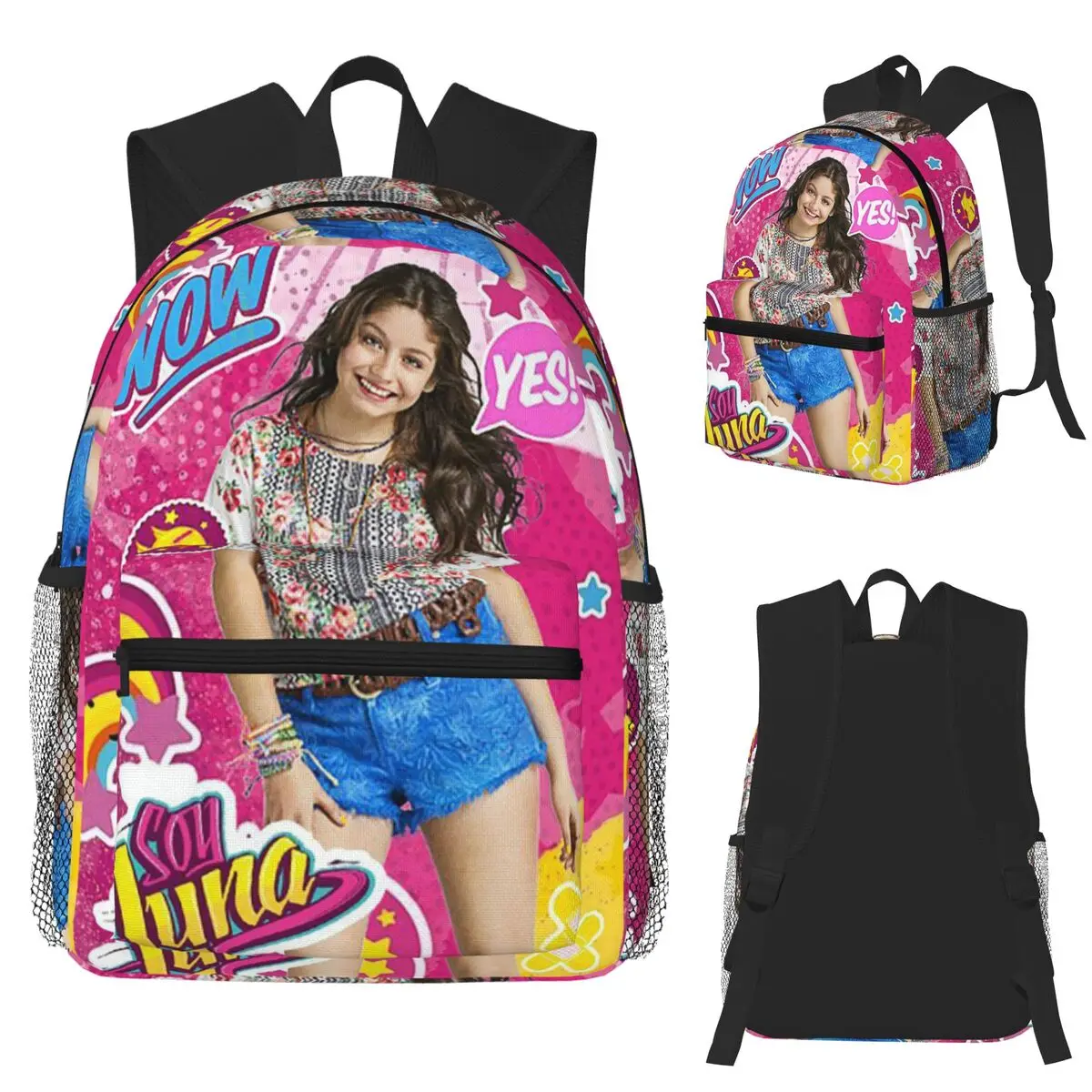 Soy Luna Karaol Music Children Student Backpack School Bag Hiking Travel Daypack for Boys Girls Bookbag Shoulder Bags