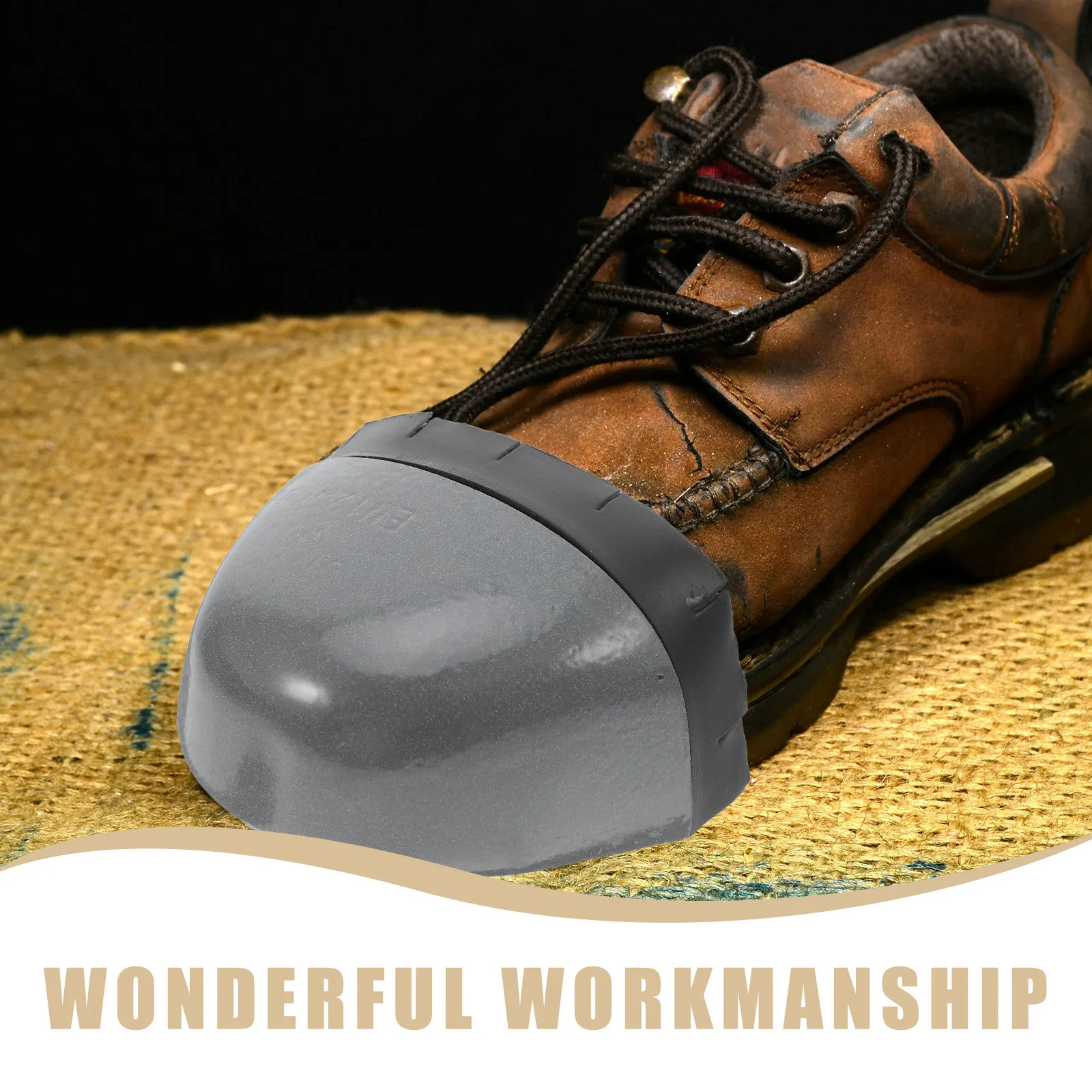 1Pair Shoe Toe steel Covers Work Shoes Steel Toe Guard Inserts Protective Toe Cover Safety durable Shoes Caps Shoe Guard Size 40