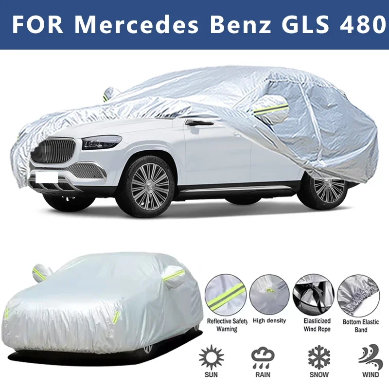 

For Mercedes Benz GLS 480 4MATIC Car Cover Outdoor Protection Covers Snow Sunshade Waterproof Dustproof Car Accessories