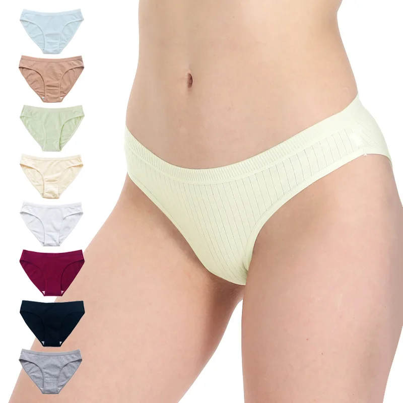 8 stks/set Katoenen Slipje Vrouwen Ondergoed Dame Vrouwelijke Mid-Rise Slips Ademende Lingerie Zachte Basic Onderbroek Vrouwen