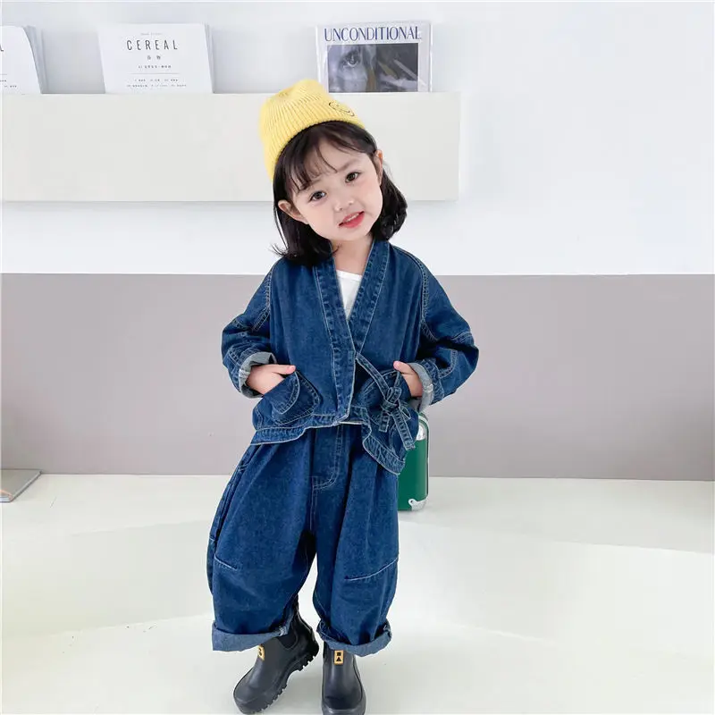 Children Clothes Kids Suit demin jacket+jeans Pant Winter Spring baby Boys clothing set Tracksuit outfit 2-8 years