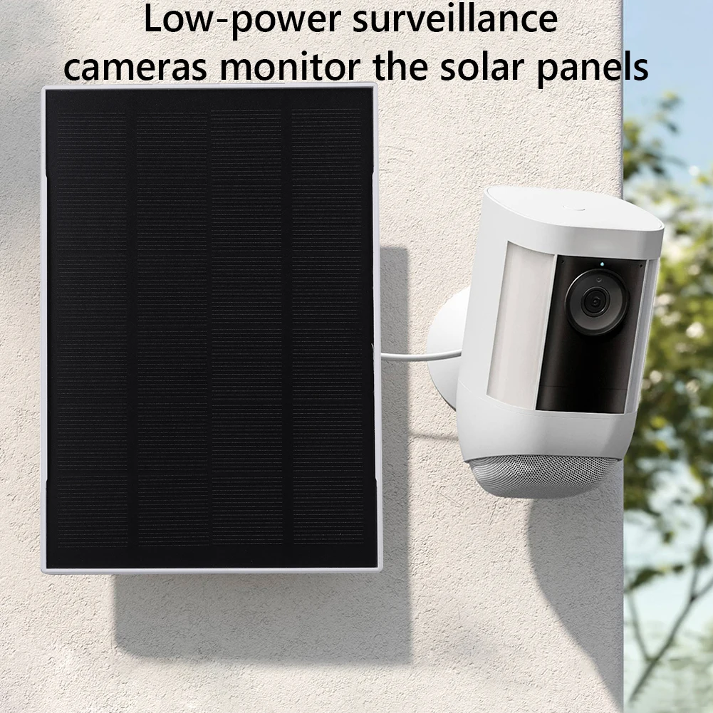 3W 6V Solar Panel Kit 360° Adjustable Wall Mount Solar Panel Charger 9.8Ft Charging Cable Solar Cells for Ring Eufy Blink Arlo view 3