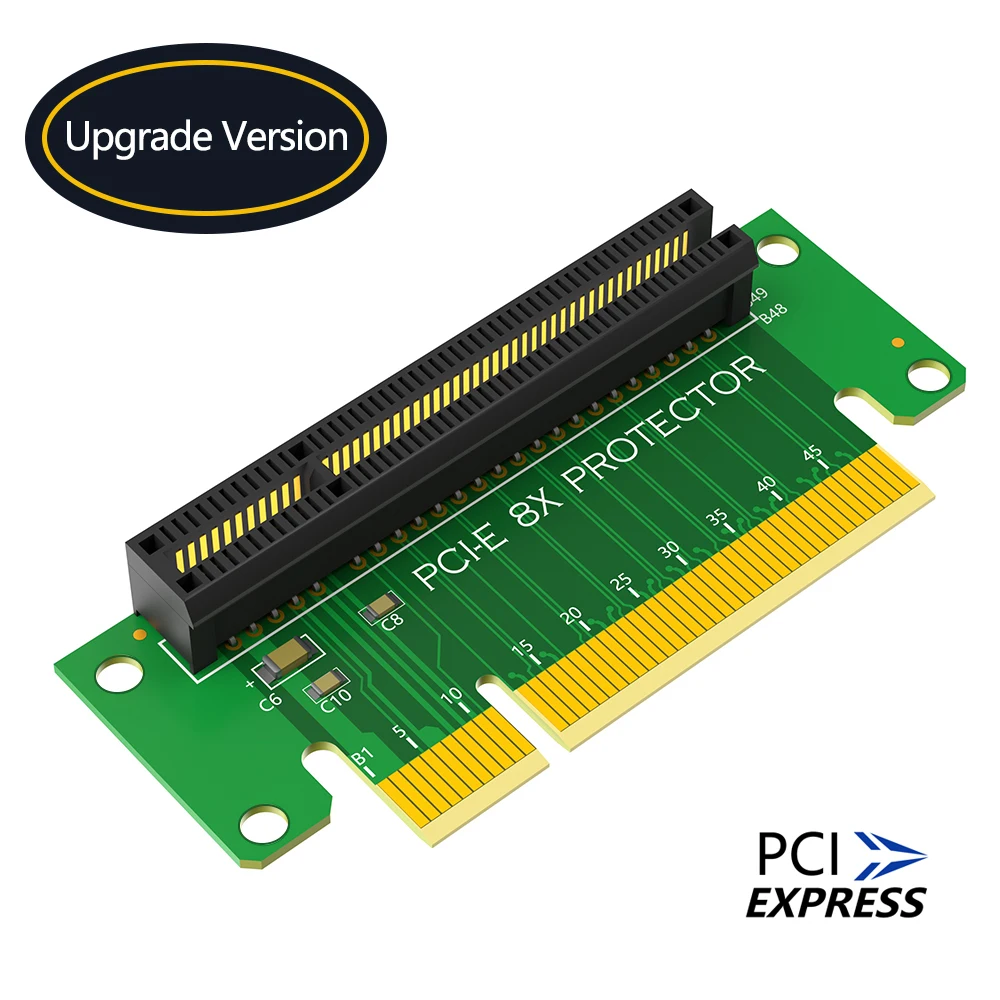 PCI-Express 8X Riser Card 90-Degree Left-Angle Adapter Card 1U Height Computer Server PCIe Socket Adapter High Precision