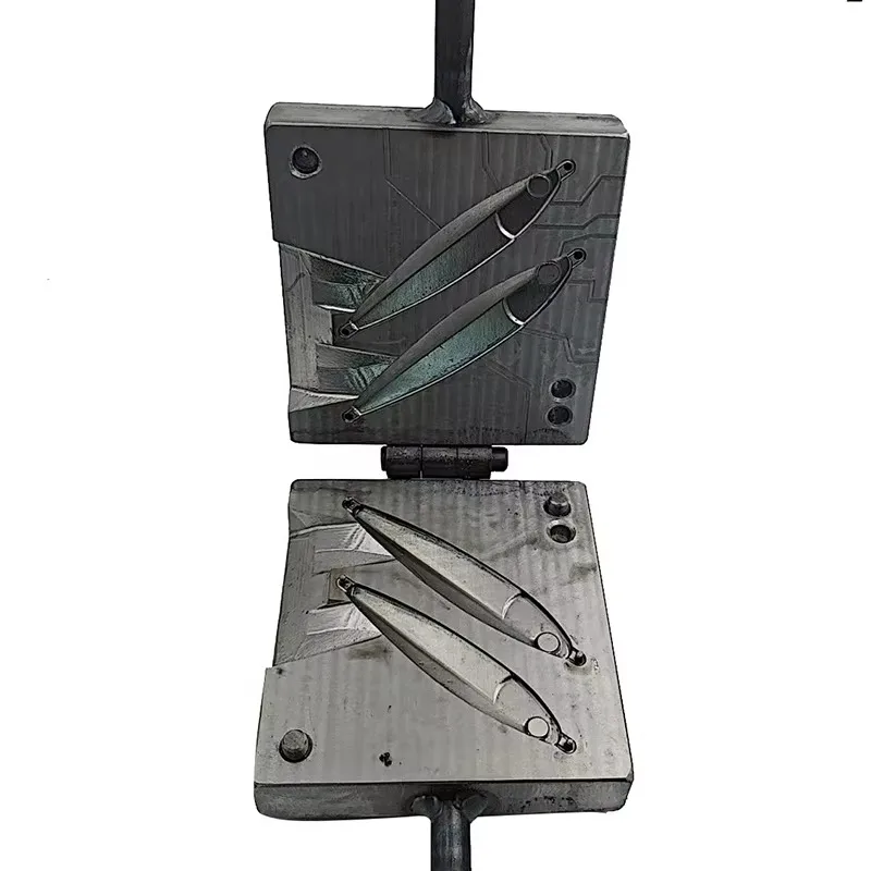 

Metal Fixture Lead Fish Bait Mold Cost Lead Bait Mold with Handle Snapper Bait Sinker Mold