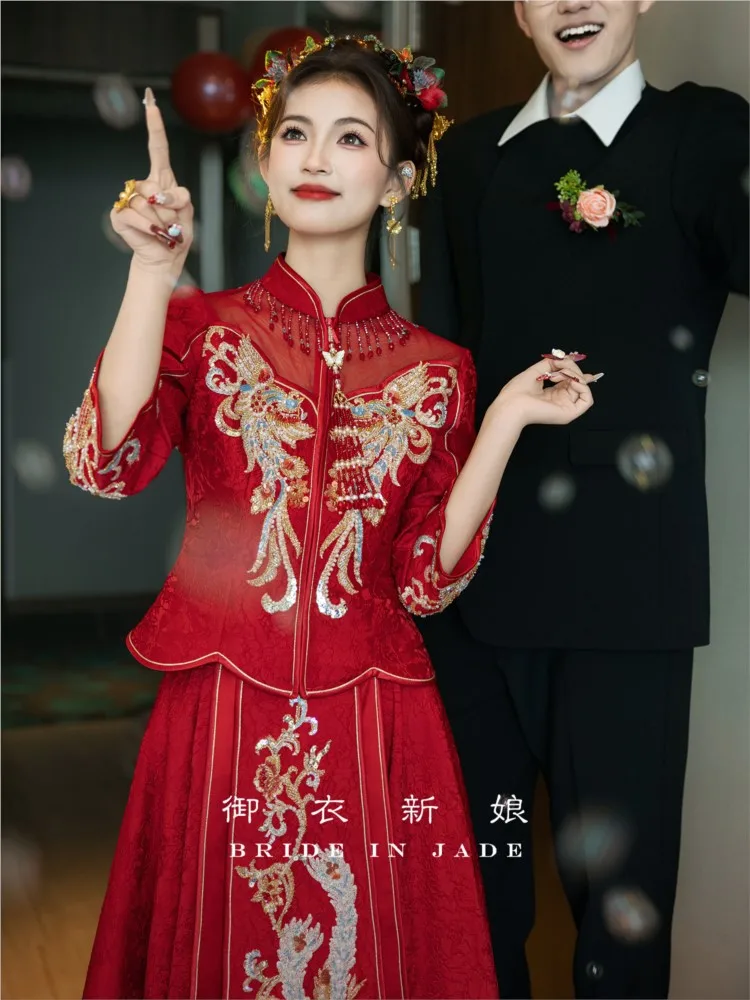 Wedding dress New Chinese-style attire for the bride's little children