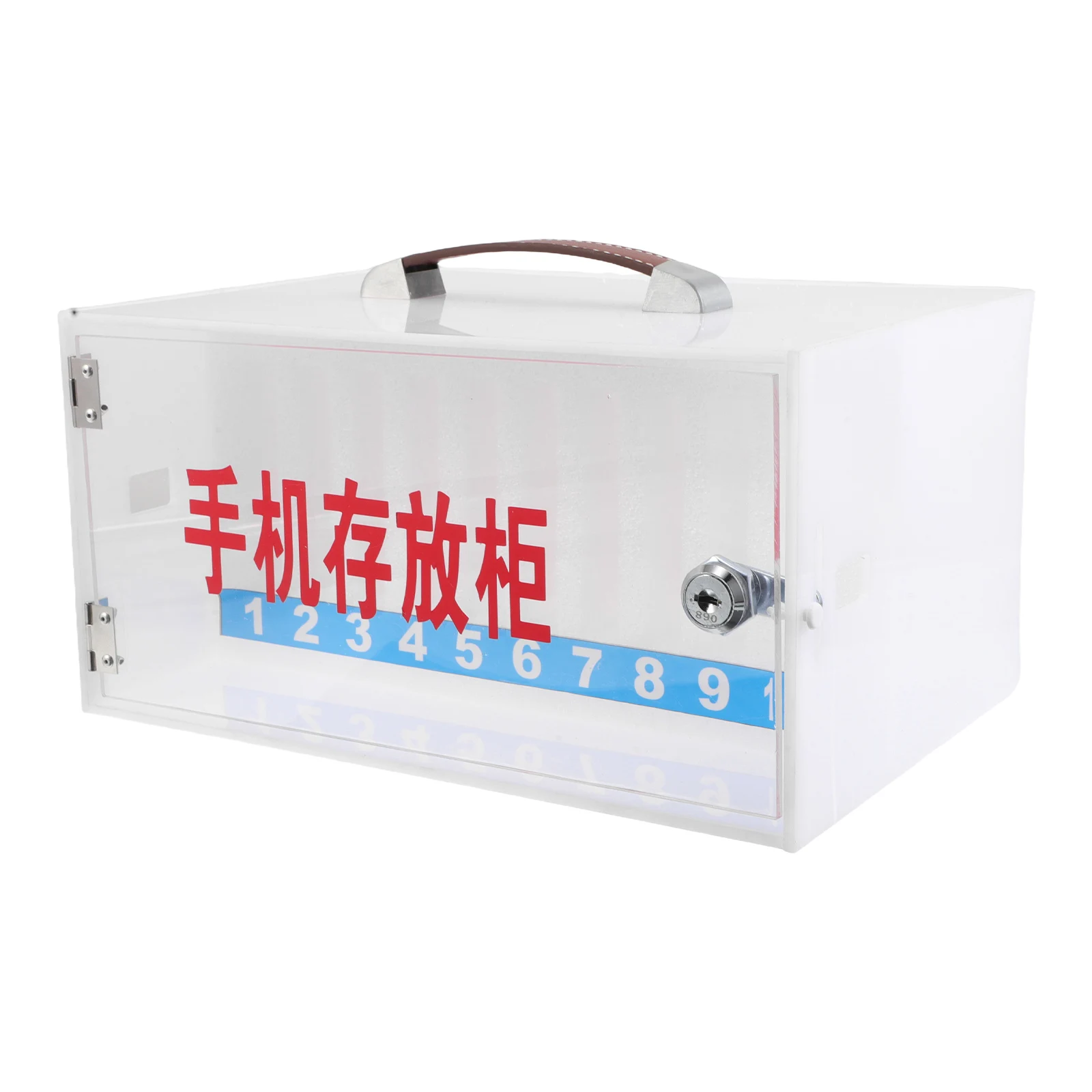 Cell Phone Storage Cabinet Lockable Compartments Material Office Classroom Organizer Key Locker Box Transparent Slot
