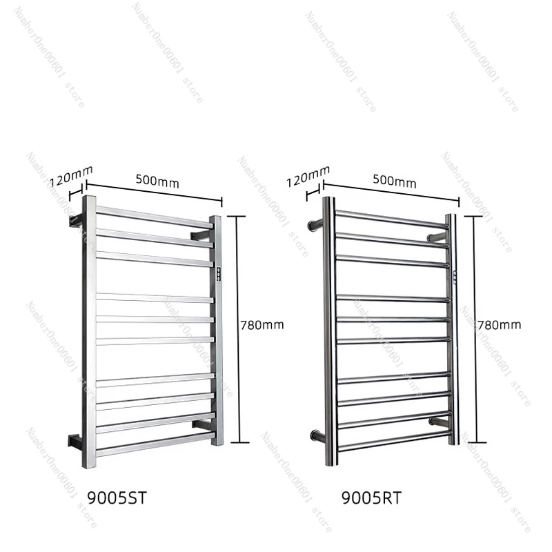 

Electric Towel Rack 304 Stainless Steel Temperature&Time Control Smart Heated Towel Rail Towel Warmer 780*500*120mm 110V/220V